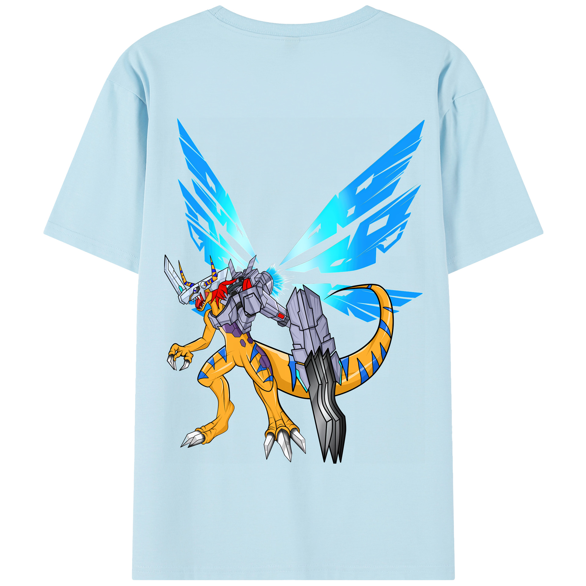 （画像用） Digimon デジタルモンスター/デジモン 綿100％半袖Tシャツ（背面プリント）